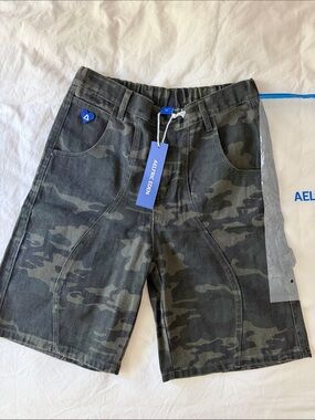 Aelfric Eden Men's Dark Green Black Camo Cargo Shorts